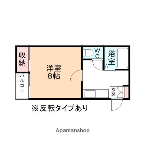 サンシャイン呉羽B棟(1K/2階)の間取り写真