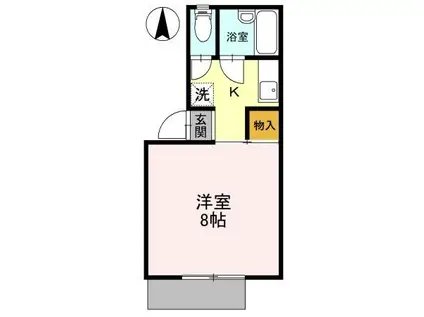 ニフティ・テン(1K/1階)の間取り写真