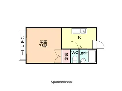 セフィーラ寺町(1K/2階)の間取り写真