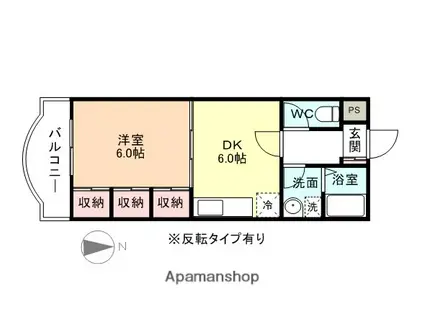QUALIA(1DK/1階)の間取り写真