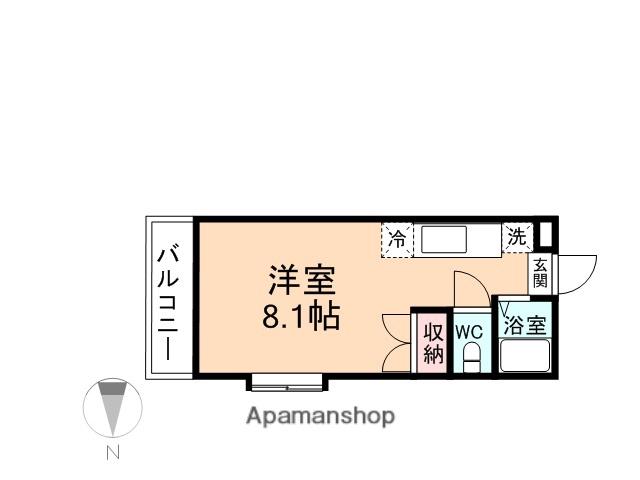 ウィルシティ安野屋(ワンルーム/3階)の間取り写真