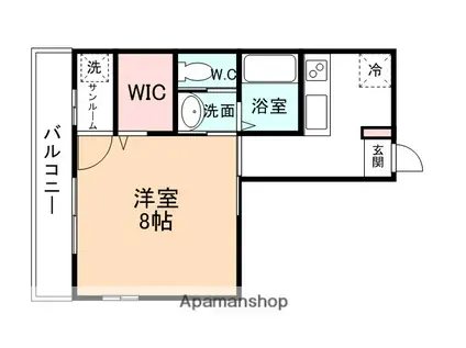 オーブ クレール(1K/2階)の間取り写真