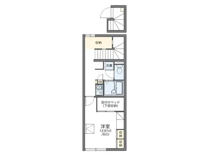 レオパレスチアーズ(1K/2階)の間取り写真