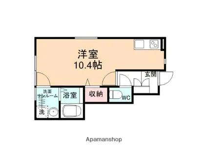 フォレスト駅南(ワンルーム/1階)の間取り写真