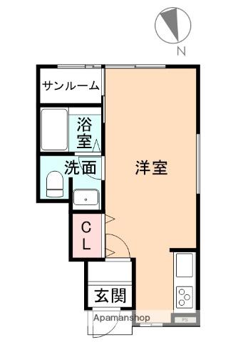 コヴェントリー 1・2(ワンルーム/1階)の間取り写真