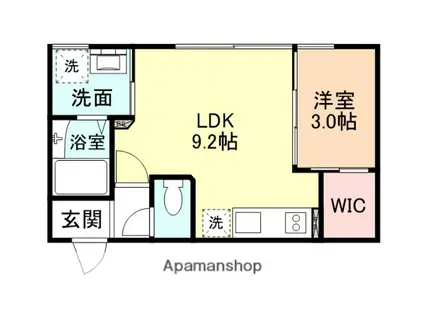 INTEGRAL SORATO(1LDK/2階)の間取り写真