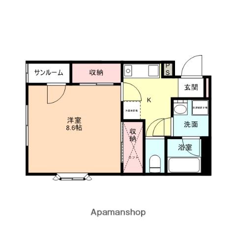 カワハタコーポラス(1K/2階)の間取り写真