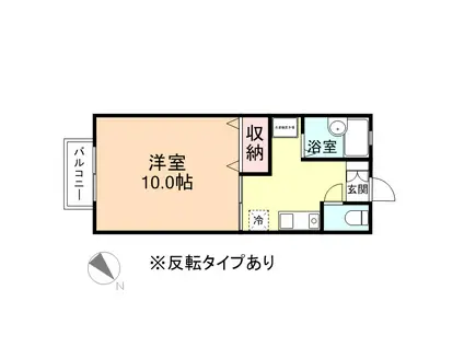 コーポ・セジュール(1K/1階)の間取り写真