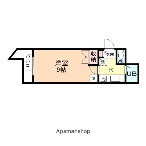 イナリハイツ(1K/2階)の間取り写真