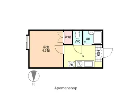 セルーラ呉羽駅前(1K/2階)の間取り写真