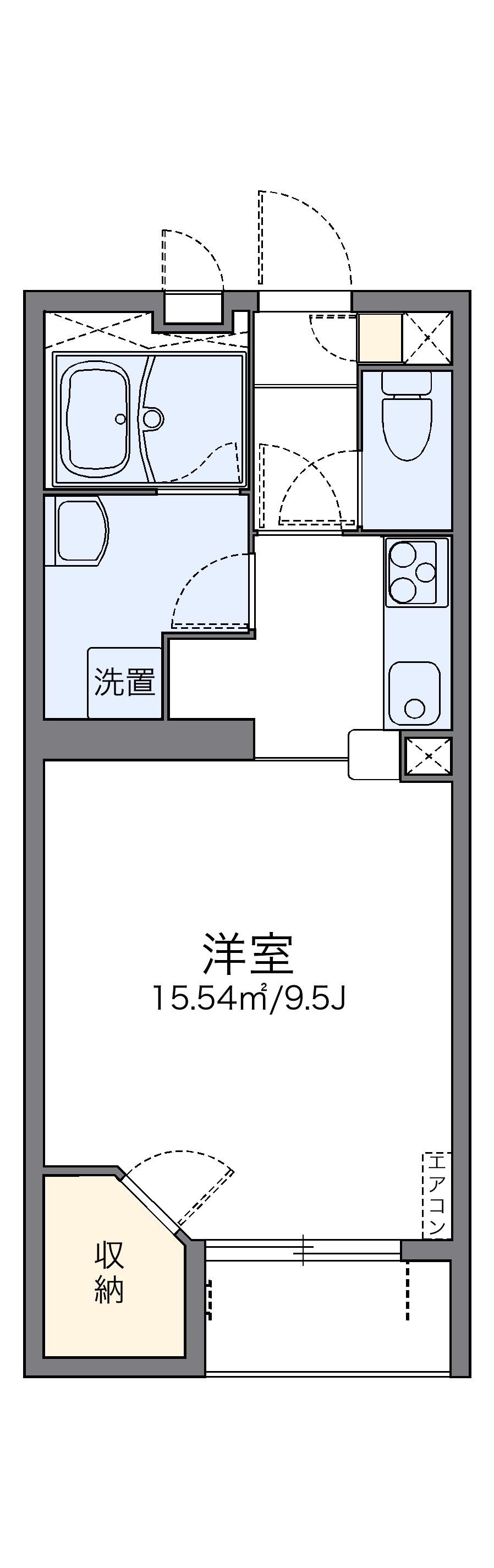 レオネクストマチムラⅡ(1K/2階)の間取り写真