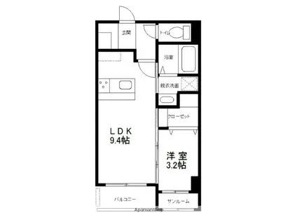 I-VITA KUROSAKI(1LDK/2階)の間取り写真