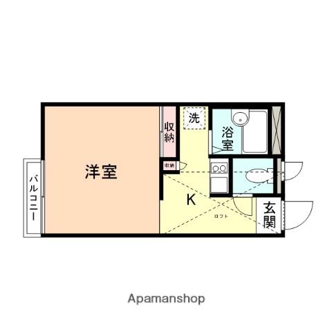 薫ハイム(1K/1階)の間取り写真