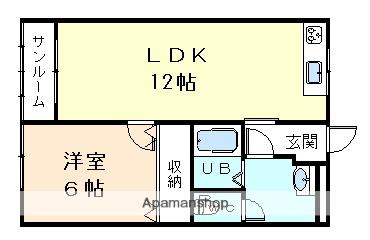 ローレル・ナチュール(1LDK/1階)の間取り写真