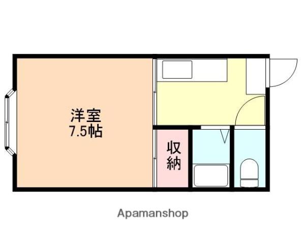 ピアつつじヶ丘(1K/1階)の間取り写真