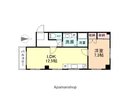 ライトクローバー(1LDK/3階)の間取り写真