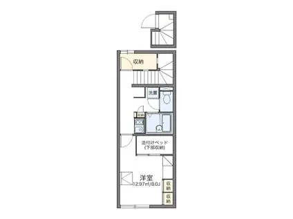 レオパレス柊(1K/2階)の間取り写真