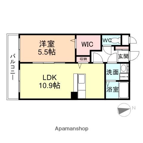 ユーミー下大久保(1LDK/1階)の間取り写真