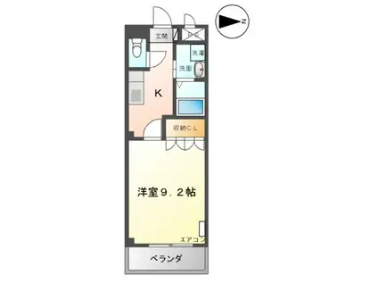 クレシアハウス大泉(1K/1階)の間取り写真