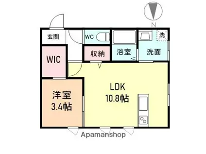 VIVI(1LDK/1階)の間取り写真