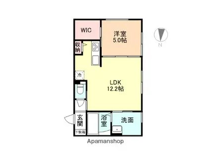 VISTA久方(1LDK/2階)の間取り写真