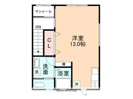 アクア五福6区(ワンルーム/2階)の間取り写真