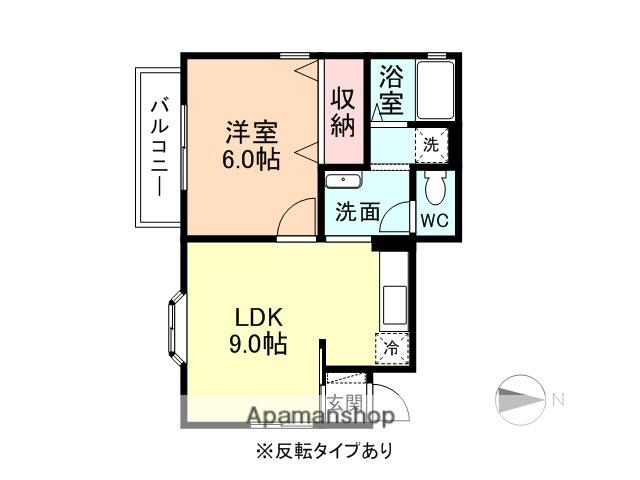 ハピネス(1LDK/1階)の間取り写真