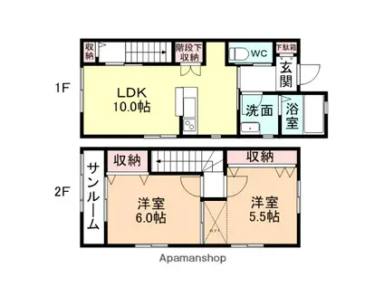 ファイン下冨居B(2LDK)の間取り写真
