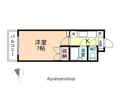 ジョイナス堀川(1K/3階)の間取り写真