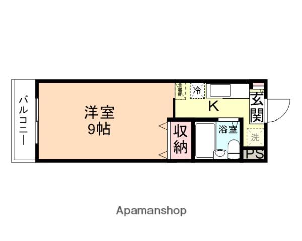 コーポレーション緑町(1K/4階)の間取り写真