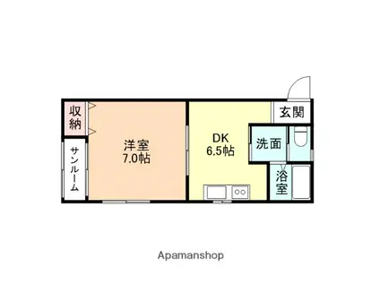 A-LIFE町村(1DK/1階)の間取り写真