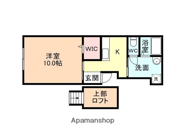 エレガンスコート手屋(1K/1階)の間取り写真