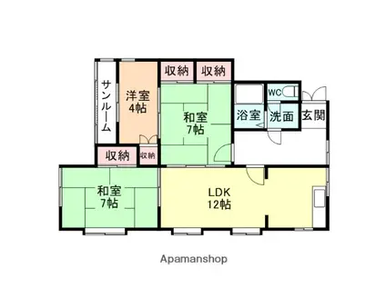 ピュアハウス(3LDK/2階)の間取り写真