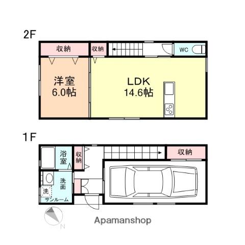 高山本線 婦中鵜坂駅 徒歩13分 2階建 築11年(1LDK)の間取り写真