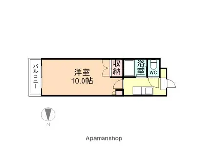 スカイハイム東中野(1K/3階)の間取り写真