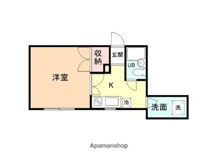 POST21(1K/2階)の間取り写真