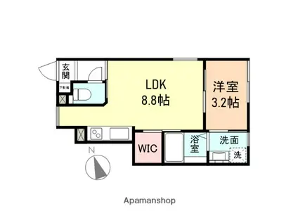 PURETE(1LDK/1階)の間取り写真