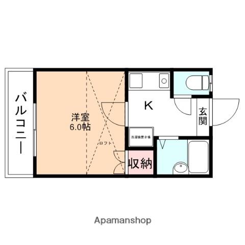 アリビオ駅南(1K/2階)の間取り写真