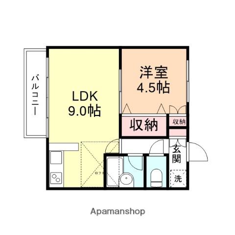 モア・アペックス野村第五(1LDK/2階)の間取り写真