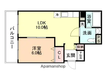 リバークレストⅠ(1LDK/1階)の間取り写真
