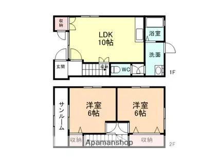 エコ・フィールズ作道 B棟(2LDK)の間取り写真