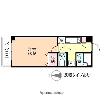 メゾンYAMAMOTO(1K/1階)の間取り写真