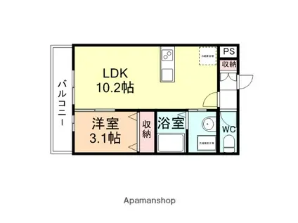 ラ・ビスタKOSUGI(1LDK/2階)の間取り写真