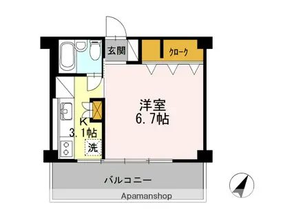 J-HOUSE太閤山(1K/3階)の間取り写真