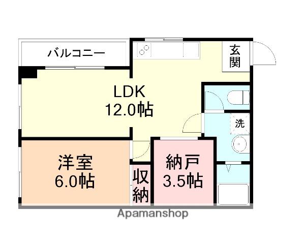 LA INDIGO城東(1LDK/3階)の間取り写真