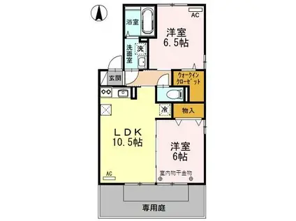 セジュールみのりA(2LDK/1階)の間取り写真