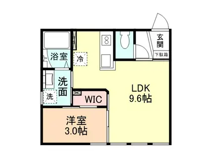 INTEGRAL SORATO(1LDK/2階)の間取り写真