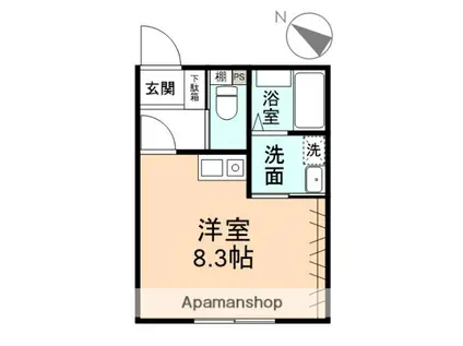 IRODORI A(ワンルーム/2階)の間取り写真