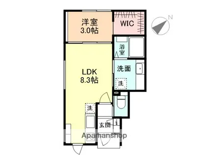 SOLANAⅡ(1LDK/1階)の間取り写真
