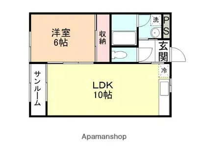 EVER-LIFE(1LDK/1階)の間取り写真